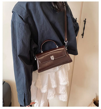 Crossbody Faux Leather Bag Flap