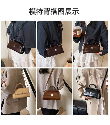 Crossbody Faux Leather Bag Flap