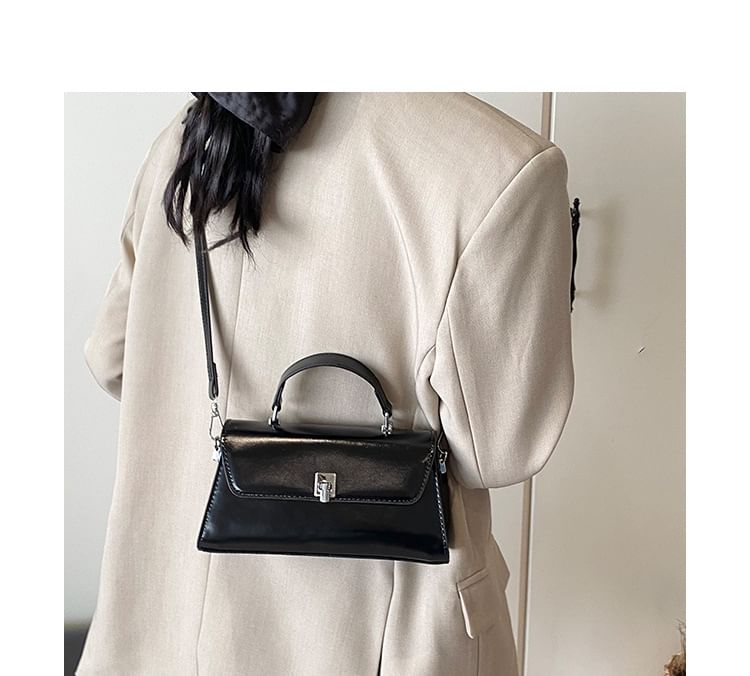 Crossbody Faux Leather Bag Flap