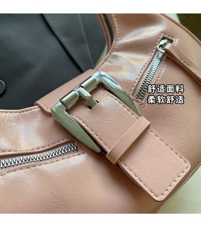 Bucked Leather Faux Shoulder Bag