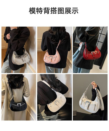 Bucked Leather Faux Shoulder Bag