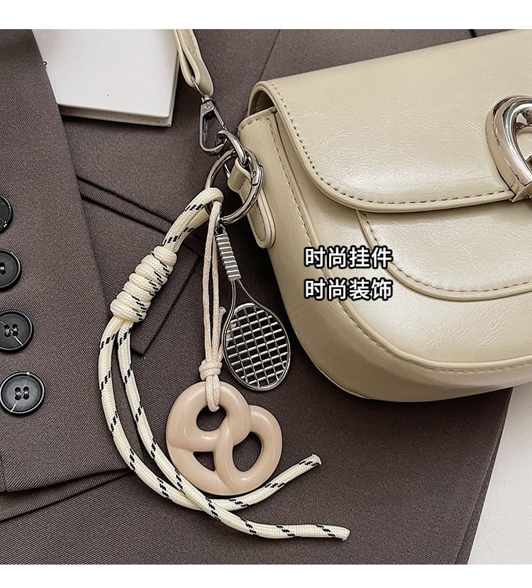 Faux Leather Crossbody Bag Flap