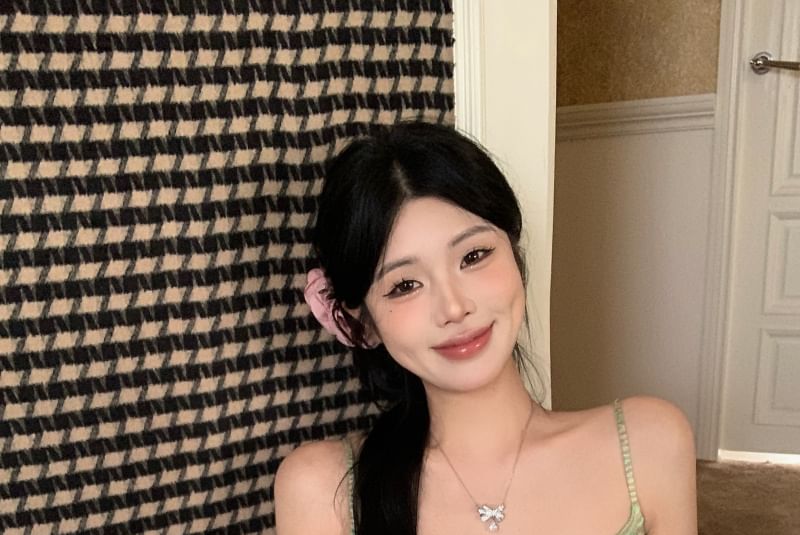 High / Knit Top Rise Skirt Camisole Maxi Melange Pencil