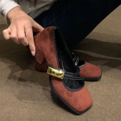 Mary Chunky Shoes Jane Heel