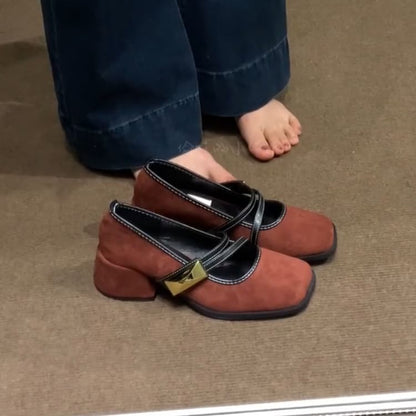 Mary Chunky Shoes Jane Heel