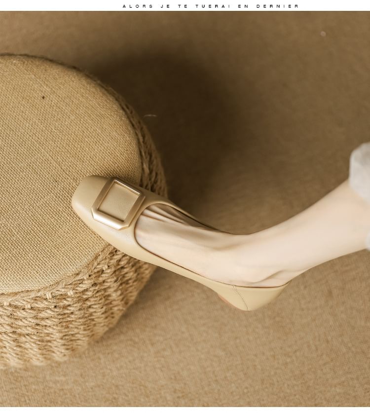 Flats Square-Toe Buckled