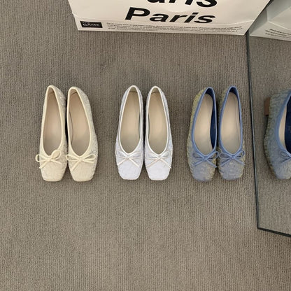 Square-Toe Flats Bow