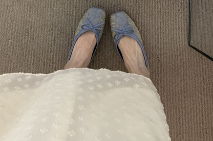 Square-Toe Flats Bow