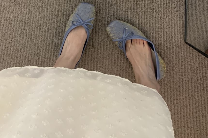 Square-Toe Flats Bow