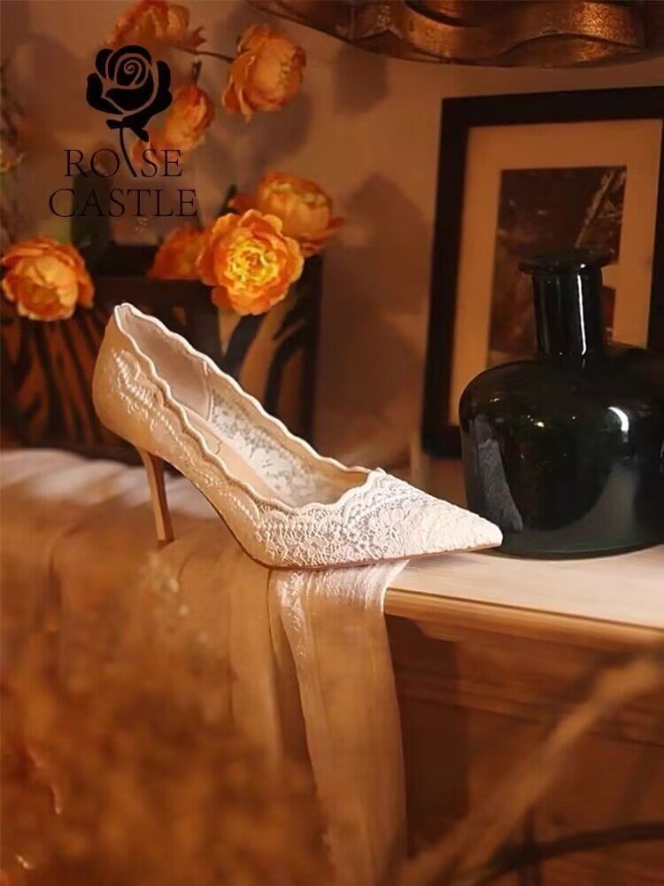 Lace Pumps Heel Stiletto