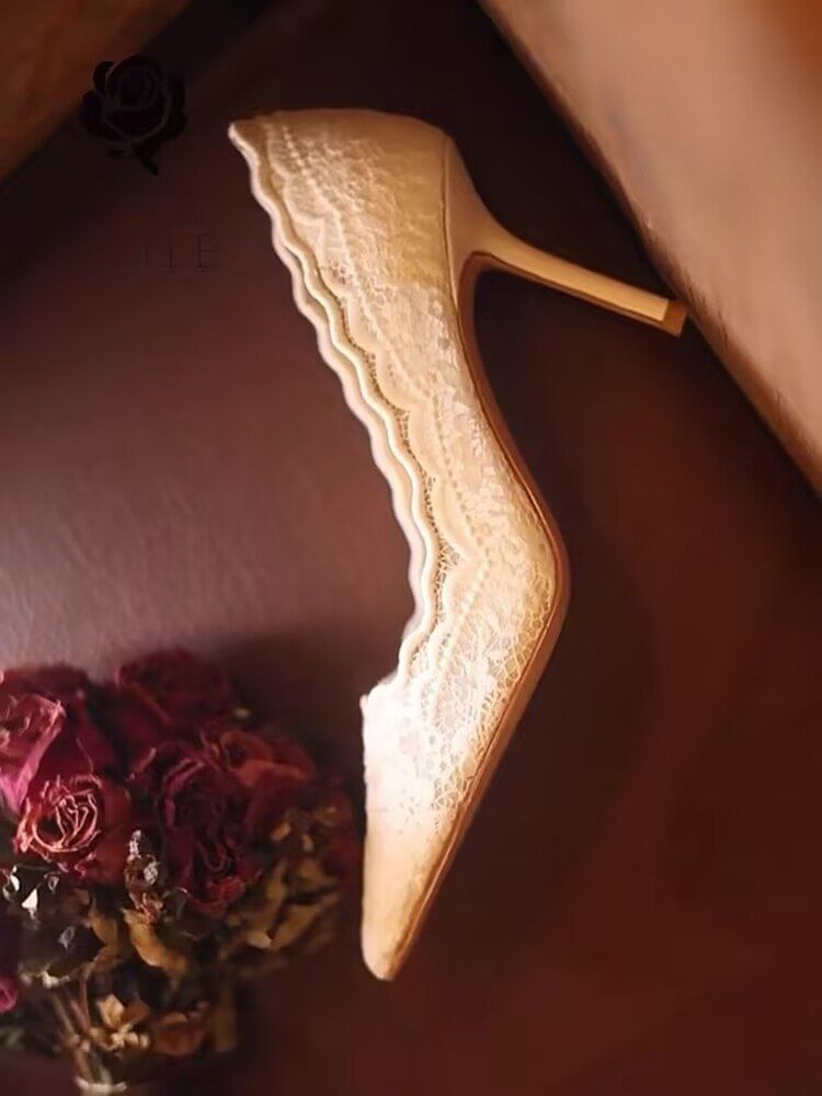 Lace Pumps Heel Stiletto