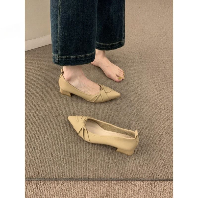 Flats Shirred Pointy