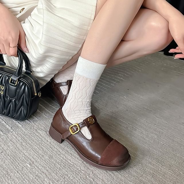 Toe Mary Heel Cap Block Pumps Jane