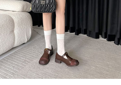 Toe Mary Heel Cap Block Pumps Jane