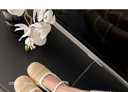 Contrast Block Mary Trim Heel Pumps Jane