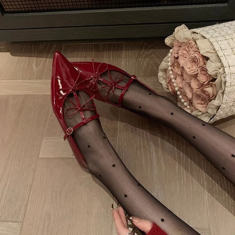 Jane Flats Bow Mary Pointed