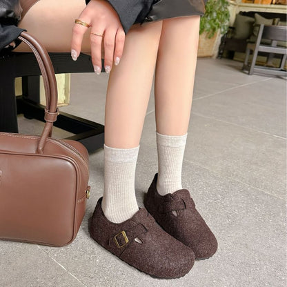 Mules Buckled Slip-Ons /