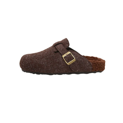 Mules Buckled Slip-Ons /