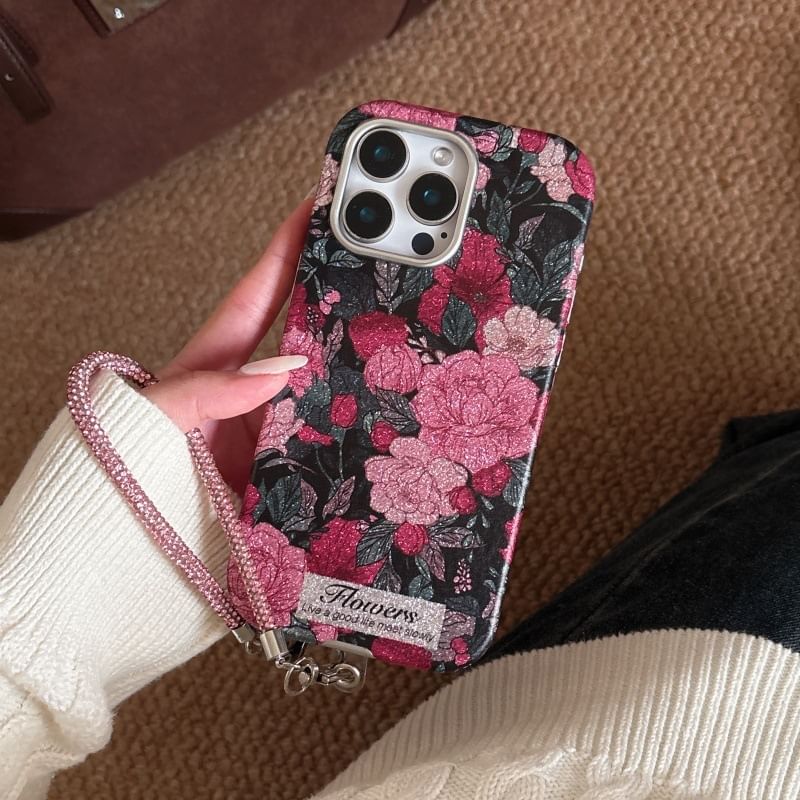 Set / Case Strap Floral Phone