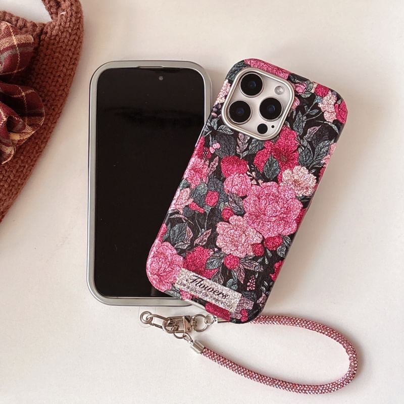Set / Case Strap Floral Phone