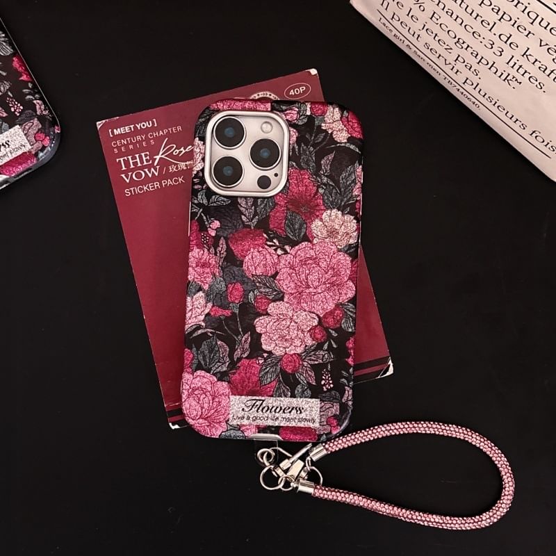 Set / Case Strap Floral Phone