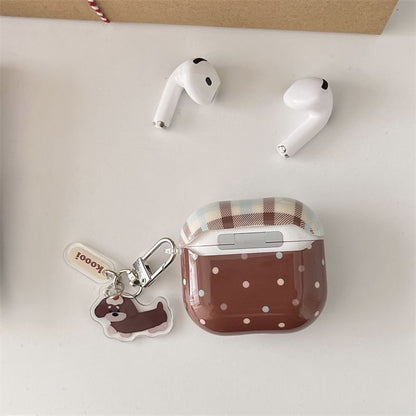 Charm Pro / Earphone Polka Set Skin AirPods Case Plaid Dot
