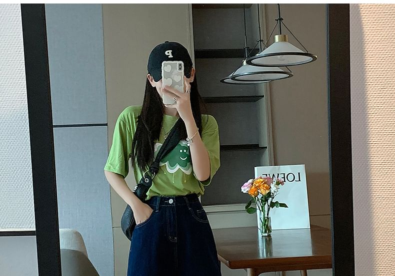 Plain Waist High Shorts Denim