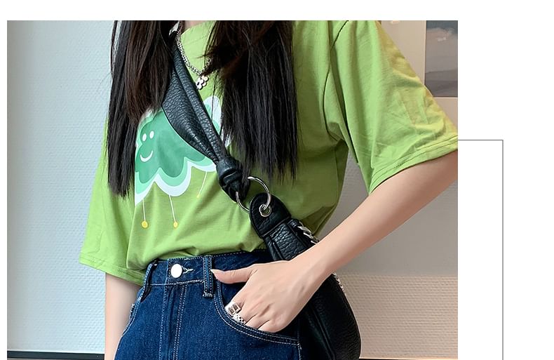 Plain Waist High Shorts Denim