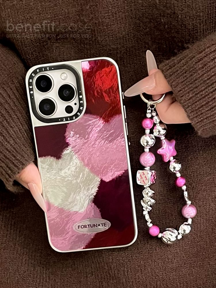 / Phone Set Strap Heart Case