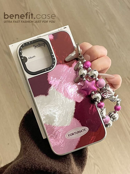 / Phone Set Strap Heart Case