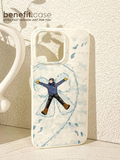 Matching Snow Couple Phone Case