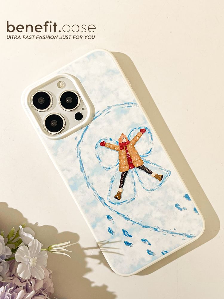 Matching Snow Couple Phone Case