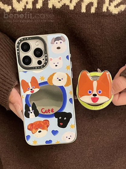 Phone Mirrored Case Dog