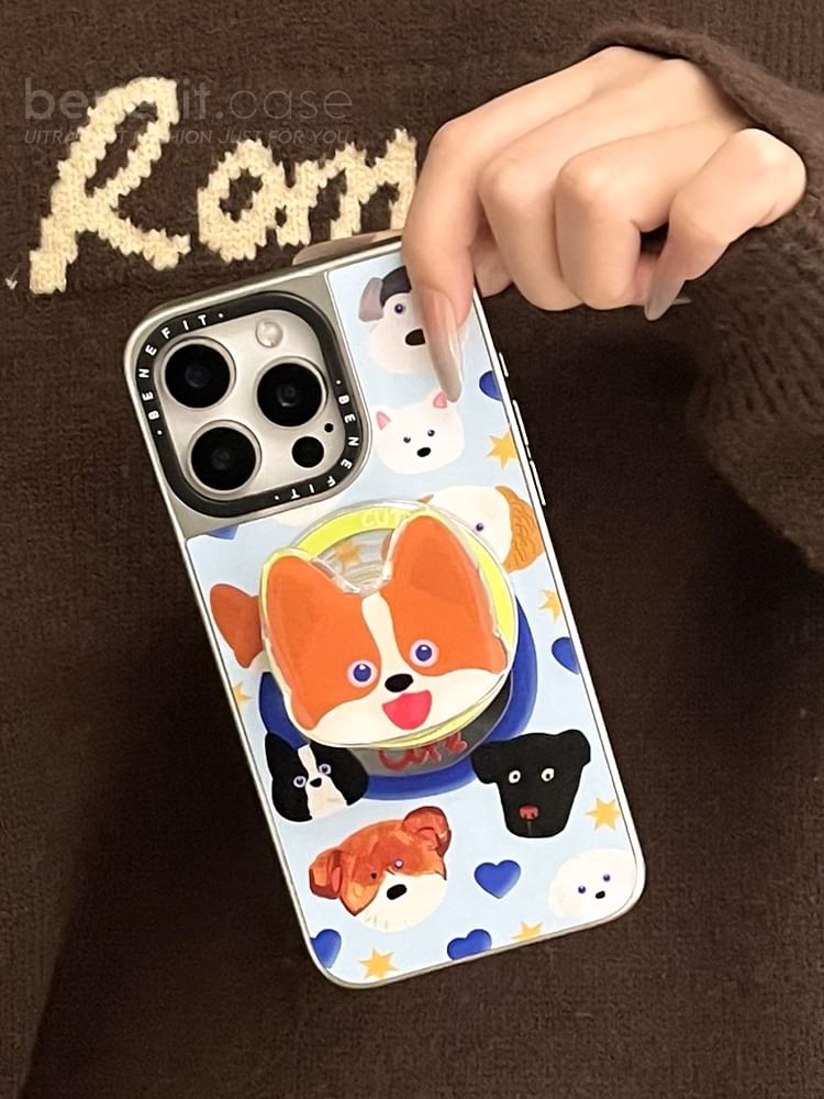 Phone Mirrored Case Dog