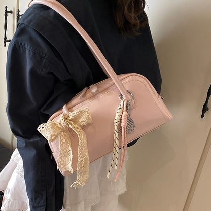 Bowler Leather Lettering Faux Bag