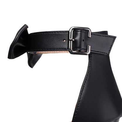 Heel Detail High Sandals Bow