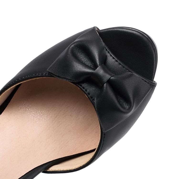 Heel Detail High Sandals Bow