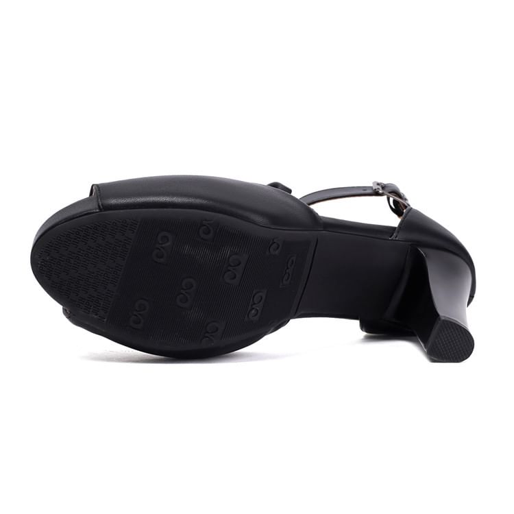 Heel Detail High Sandals Bow