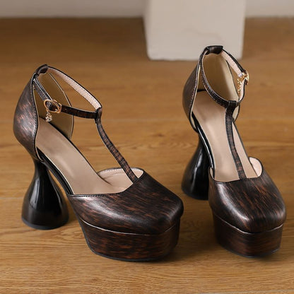 Chunky Platform D'Orsay Heel Sandals