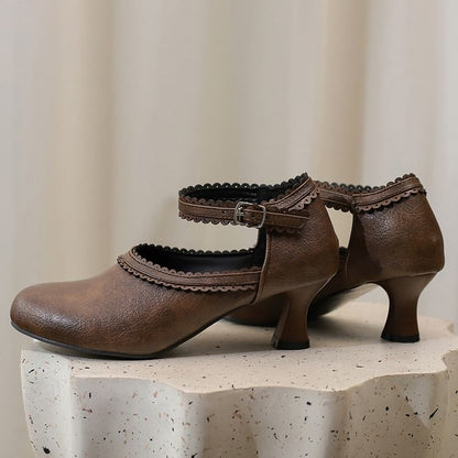 Low Heel Mary Pumps Plain Jane