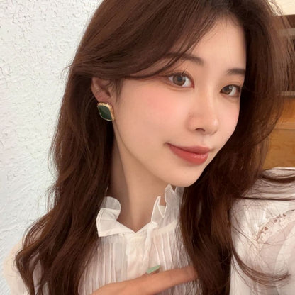 Stud Sterling Earring Silver 925 Square