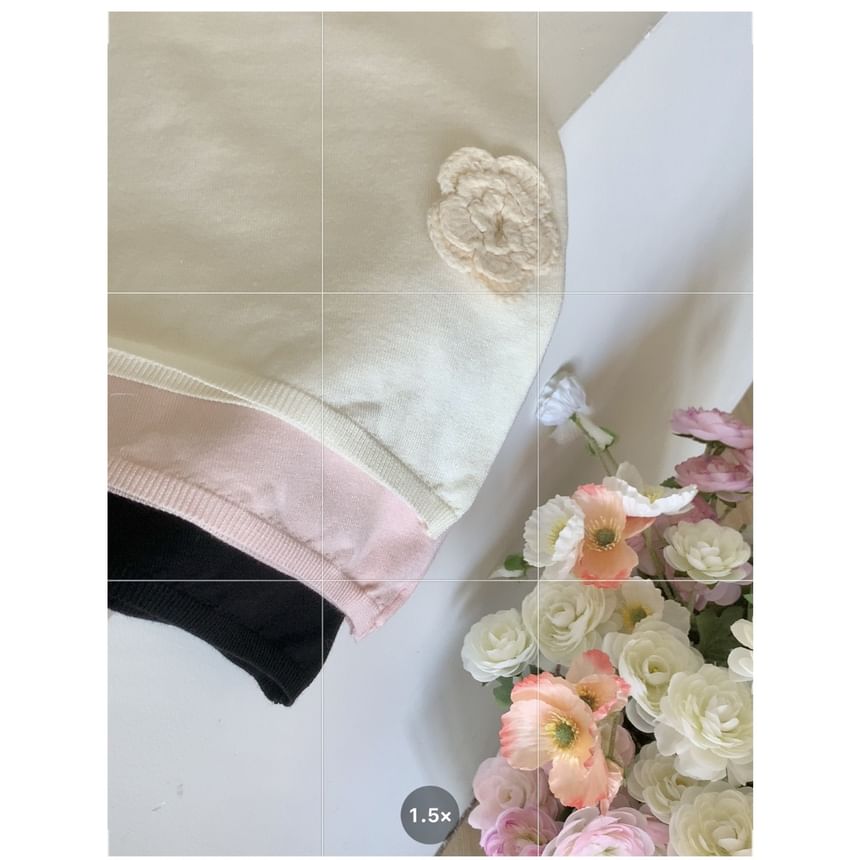 Top Crochet Plain Floral Halter