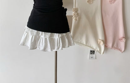 Top Crochet Plain Floral Halter