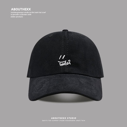 Cap Baseball Smiley Embroidered