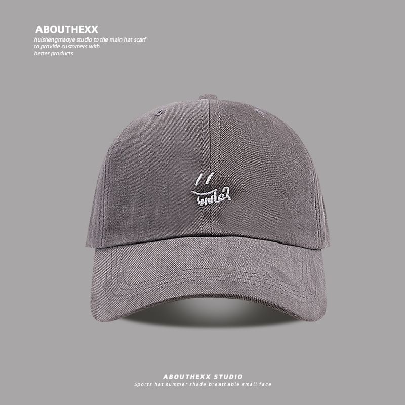 Cap Baseball Smiley Embroidered