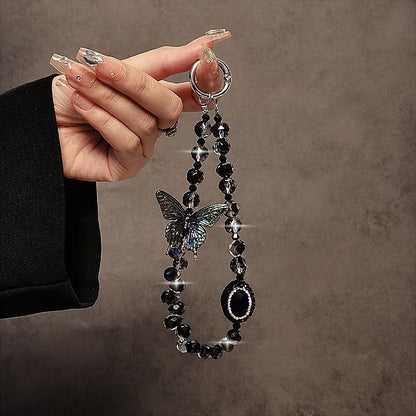 Phone Crystal Faux Strap Butterfly