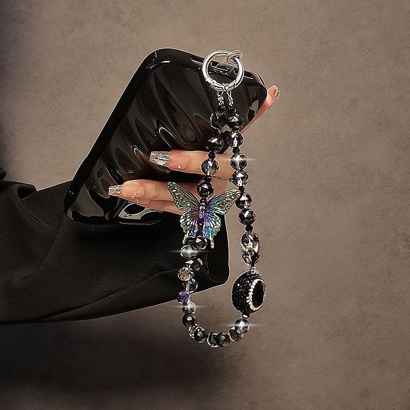 Phone Crystal Faux Strap Butterfly