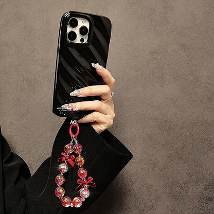 Crystal Bow Phone Strap Faux