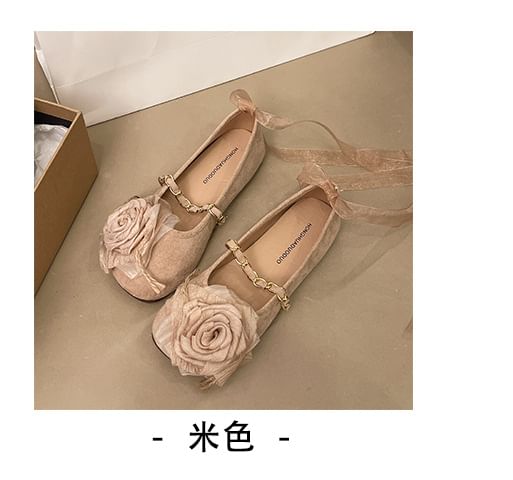 Flats Ankle Flower Mary Strap Jane Accent