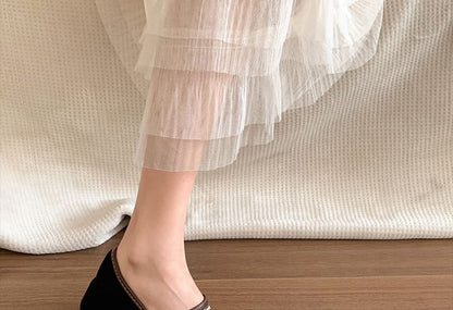 Heel Square Jane Chunky Trim Pumps Contrast Mary Toe